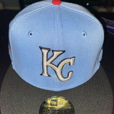 7 1/2 kansas city royals sky blue/black 2015 World WorldSeries Champs bottom UV