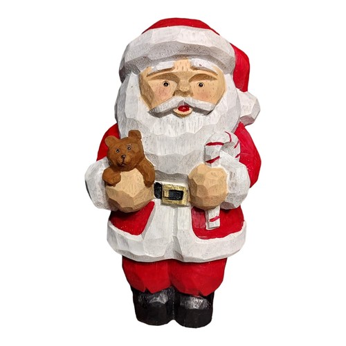 Vintage Holiday Bazaar Collection Carved Look Santa Figurine Vintage Holiday Bazaar Collection Carved Look Santa Figurine