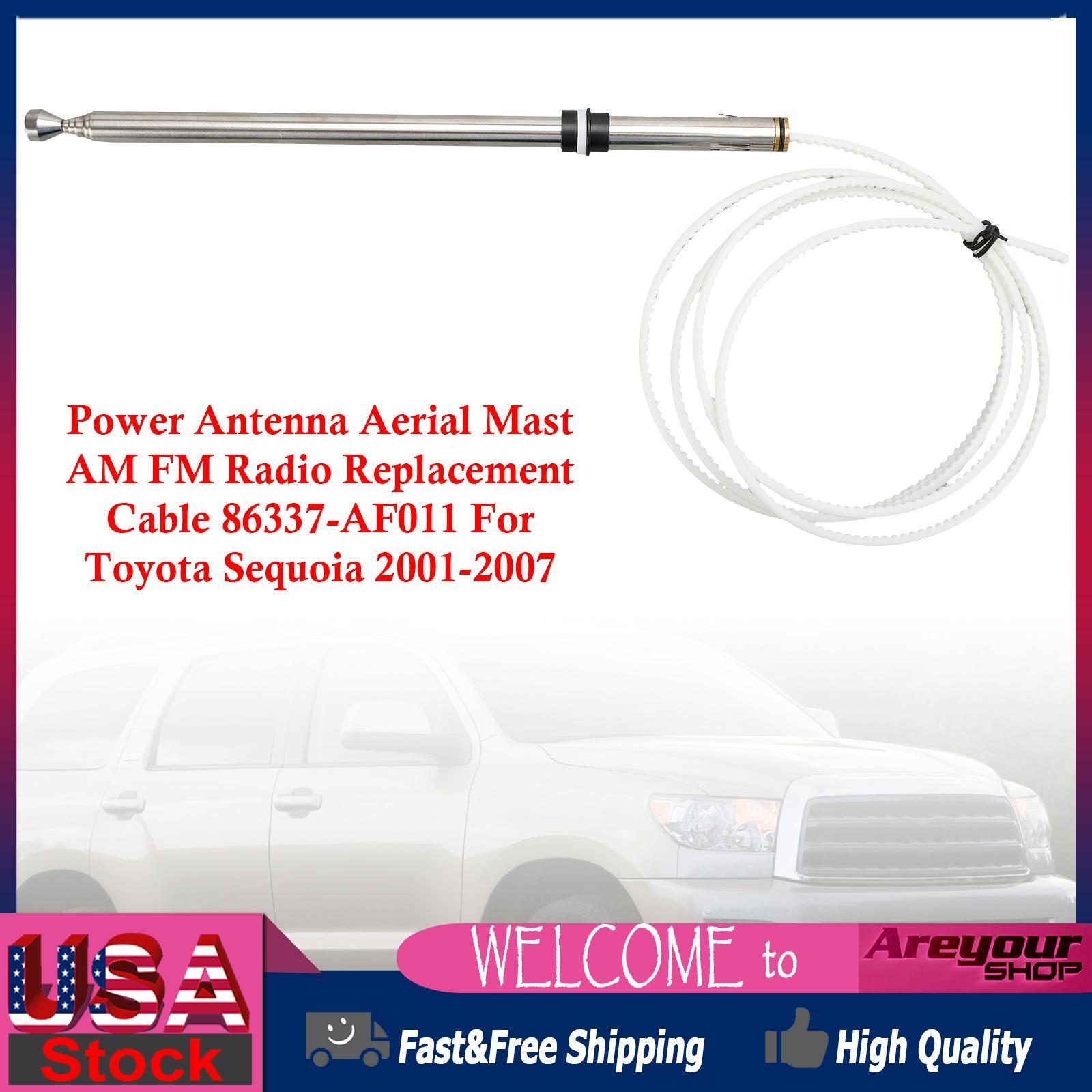 For Toyota SEQUOIA Power Antenna Radio Replacement MAST 2001-2007 OEM Silver BS1