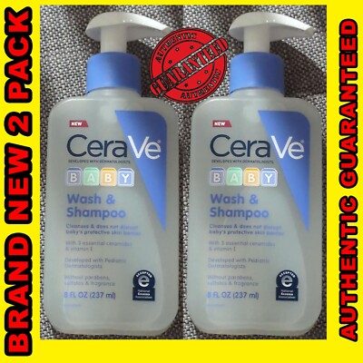 Cerave Baby Wash And Shampoo 8.0oz/237ml 2PKS AUTHENTIC