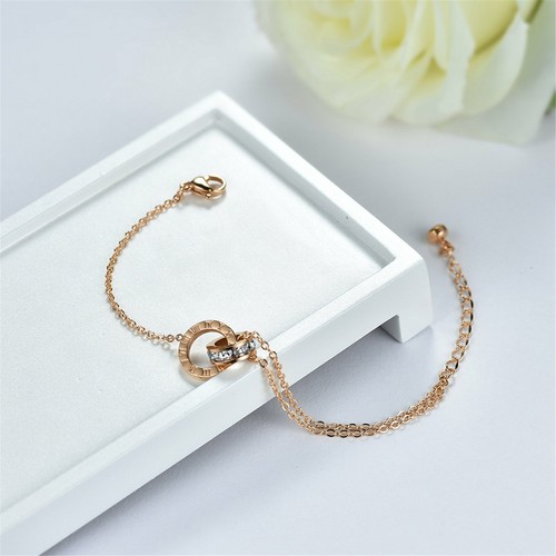 Women Jewelry Set Stainless Steel Roman numerals Necklace Earrings Bracelet Set