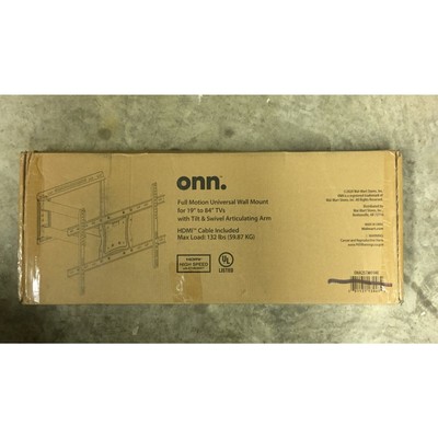 Onn Full-Motion Universal Wall Mount for 19'' to 84'' TVs (HDMI cable included)