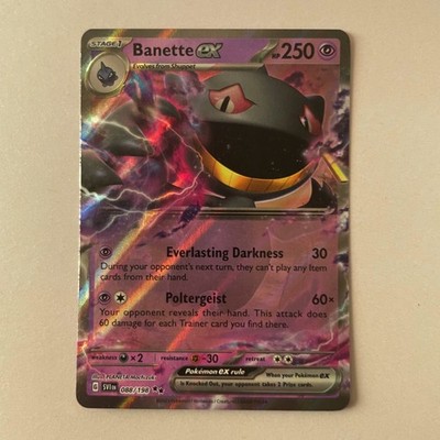 Pokemon Scarlet & Violet #088/198 Banette EX Full Art Foil Double Rare