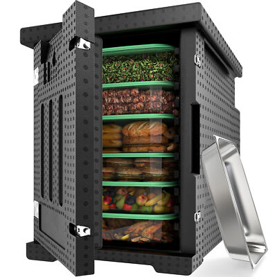 EPP Insulated Food Pan Carrier 82Qt Hot Box Food Warmer Box for 5 Full-Size Pans