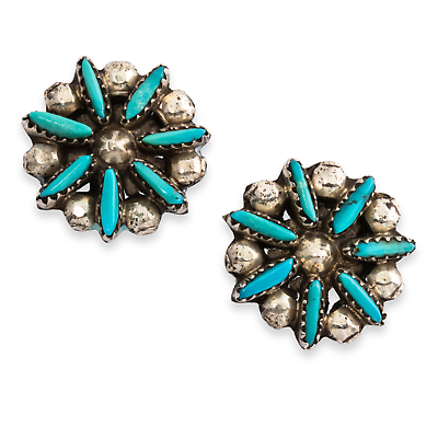 Turquoise cluster stud earrings deals