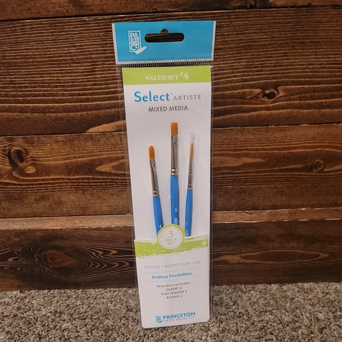 PRINCETON ARTIST BRUSH CO 3750SET104 SELECT VALUE SET #4 FILBERT 4 FLAT SHADE...