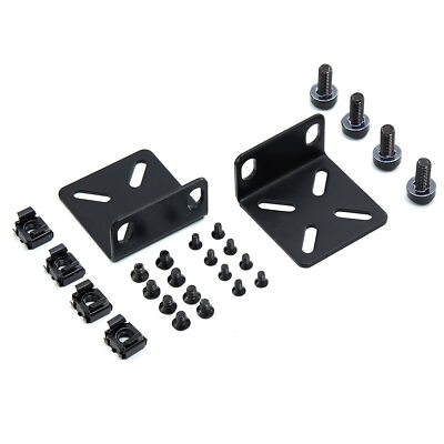 Rack Mount Kit Universal 1u Rack Ears Adjustable Holes Distance Compatible Metal