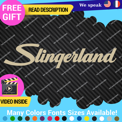 Compatible Slingerland Vintage Drumhead Vinyl Stickers Decals Drum Snare Bass