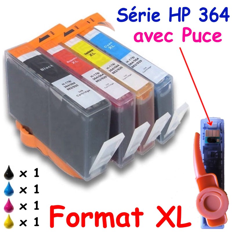 Cartouches Encre Compatible Hp 364xl Imprimante Deskjet Officejet Photosmart Psc