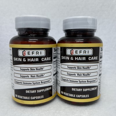 2 Efri Skin Hair Care Supplement 90 Caps Each (180) EXP 09/24 Herbal Supplement
