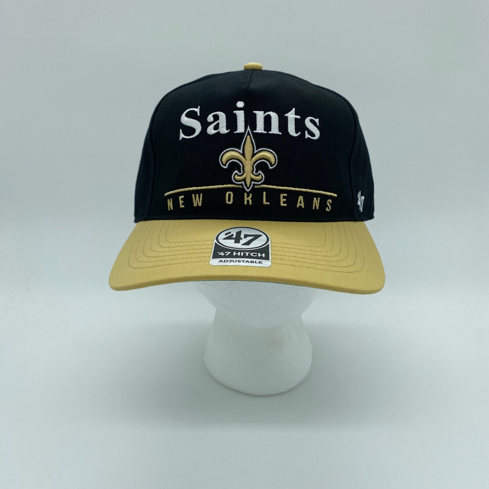47 Hitch Men's New Orleans Saints NFL Hat Cap Black Gold