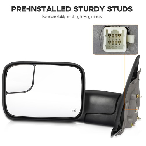 For 2002-2008 Dodge Ram 1500 2500 3500 Tow Power Heated Driver Side View Mirror