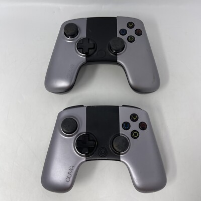 Lot Of 2 Untested OUYA Game Controllers Wireless Bluetooth Black/Silver