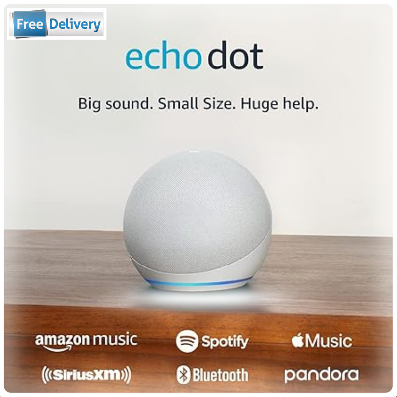 Echo Dot (Newest Model) | with Bigger Vibrant Sound, Helpful
