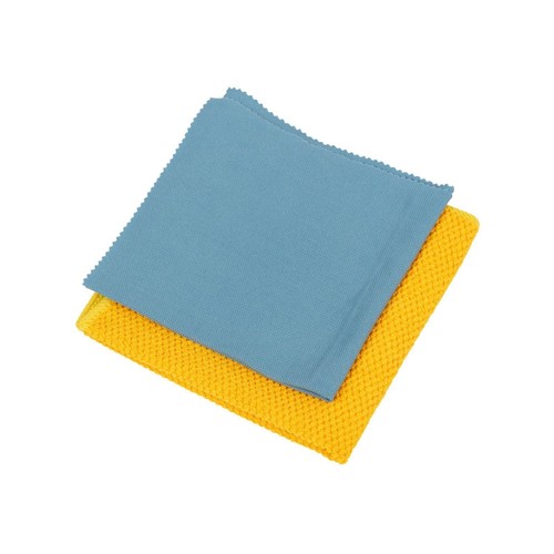 Addis Window & Glass Microfibre Cloths 2 Pack Streak Free Cleaning Cloth