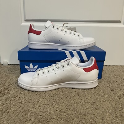 Adidas Stan Smith Cloud White Active Pink Womens Athletic Sneaker Size 9