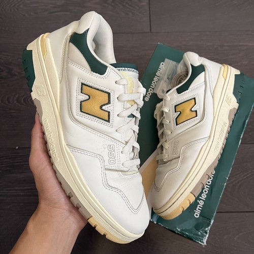new balance 550 x aime leon dore white green yellow