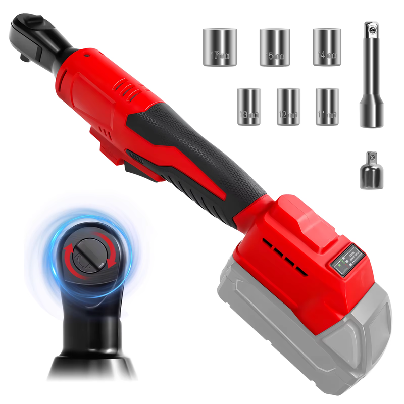 3/8" Brushless Ratchet Wrench 0-300RPM 60NM Electric Ratchet Wrench Set Car Main