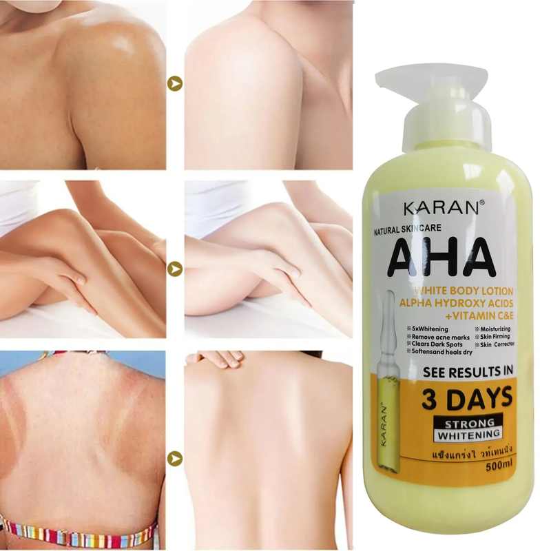 500Ml Whitening Body Cream Hydroxy Acids Vitamin C&E Moisturizing Lightening Bod