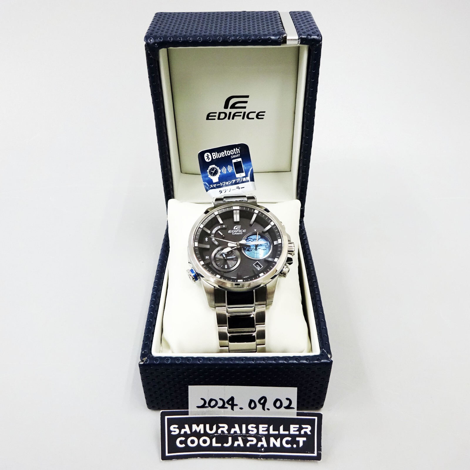 Casio EDIFICE TIME TRAVELLER EQB-600D-1A2JF Smartphone Link Model Japan NEW | eBay Casio EDIFICE TIME TRAVELLER EQB-600D-1A2JF Smartphone Link Model Japan NEW | eBay