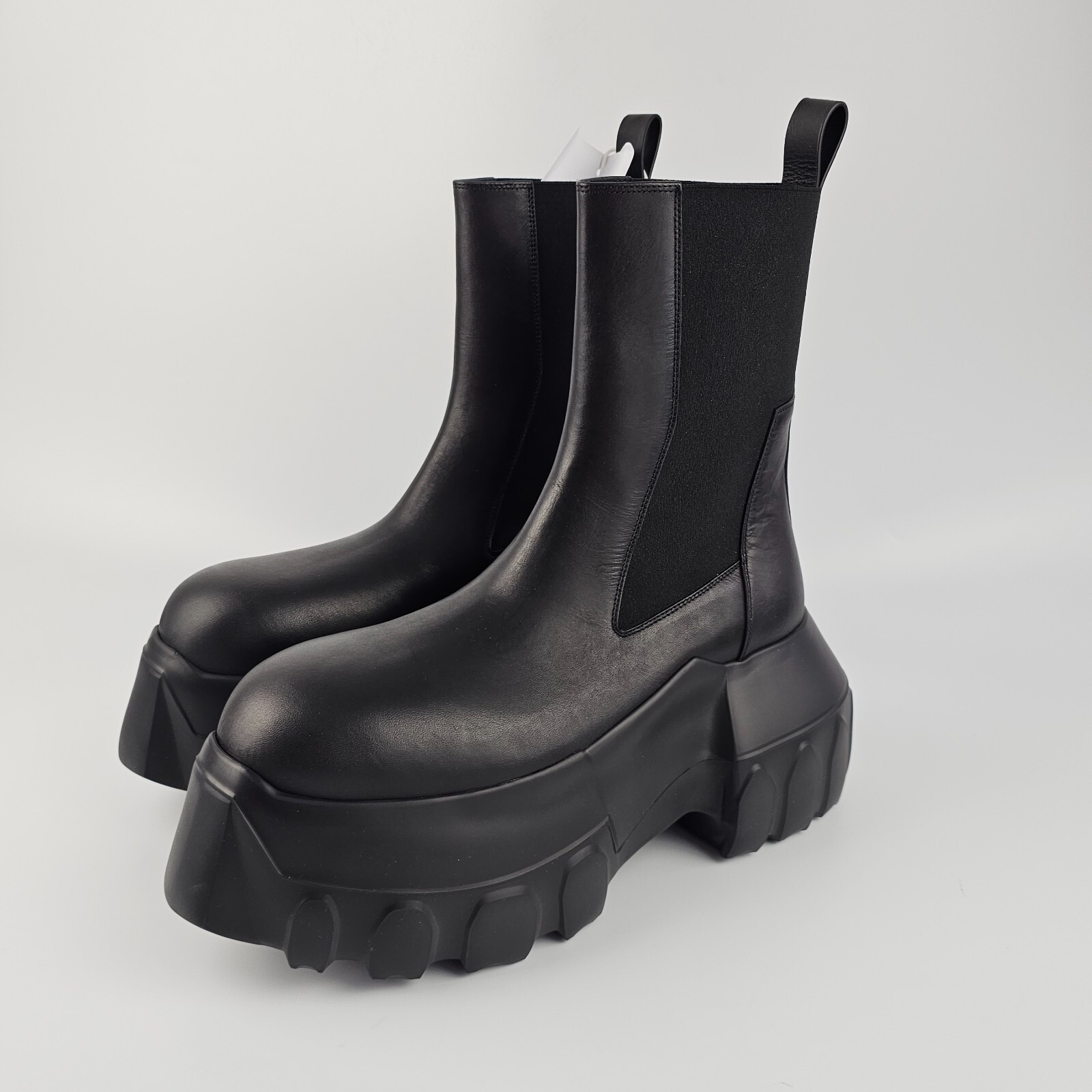 RICK OWENS Hollywood Beatle Mega Tractor $1735 Black Boots