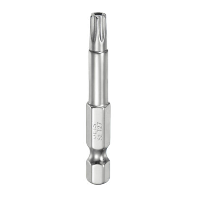 T27 Security Torx Bit 1/4'' Hex Shank 2'' Long Tamper Resistant Star Bits