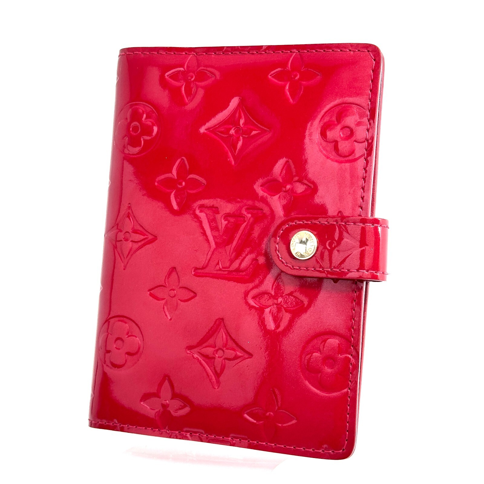 Louis-Vuitton Monogram Agenda PM Day Planner Cover Red