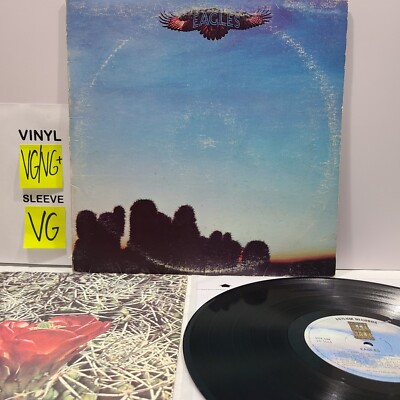 The Eagles Self Titled LP Asylum 1972 VG VG+ Vinyl OG Presswell Ultrasonic #V81