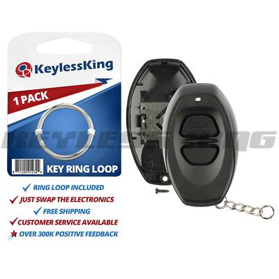 New Replacement Keyless Entry Remote Key Fob Case Shell Pad for RS3000 Black