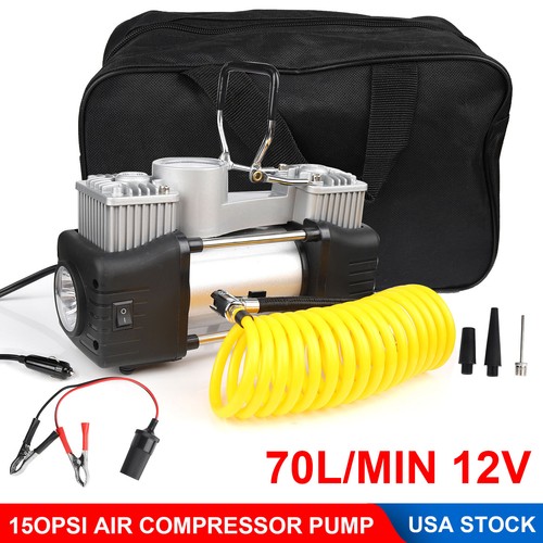 Heavy Duty Portable Air Compressor Car Tire Inflator Electric Pump Auto 12V