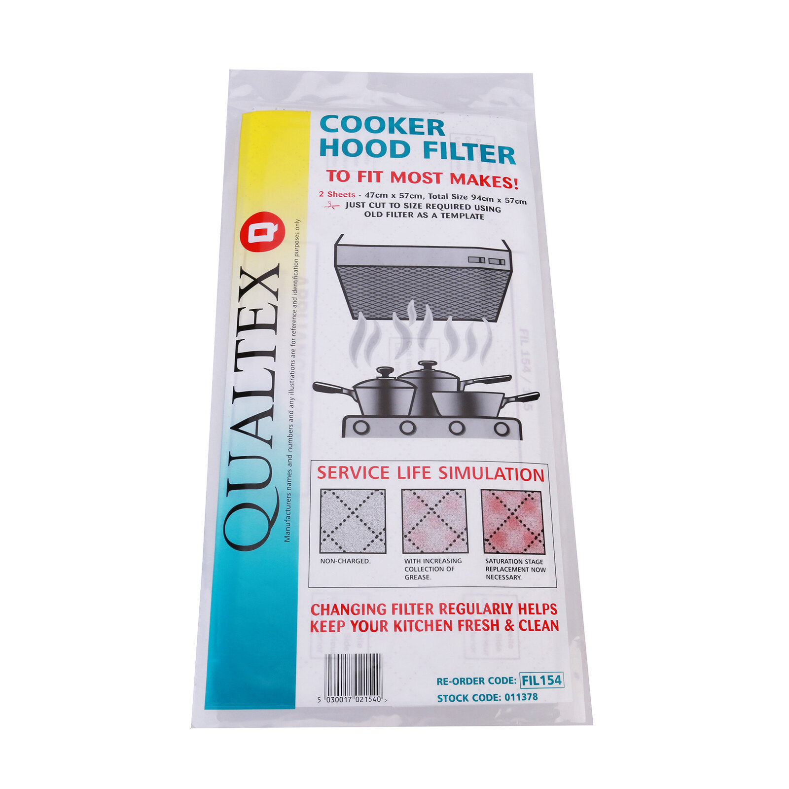 6 x Universal Cooker Hood Extractor Fan Red Saturation Line Grease