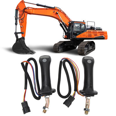 2pcs 3 Button Excavator Joystick Handles For Doosan DH DX150 215 225 300 370 9C