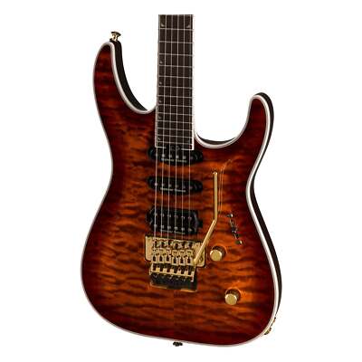 Jackson Pro Plus Series Soloist SLA3Q - Ebony Fingerboard, Amber Tiger Eye