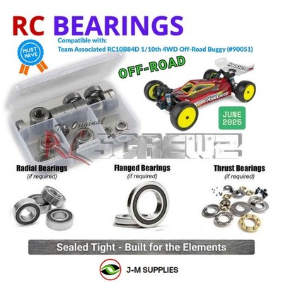 RCScrewZ Rubber Shielded Bearings asc162r for Associated B84D 1/10 (90051) | KIT