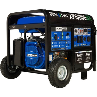 DuroMax Dual Fuel Generator with CO Alert, 10,000 Surge Watts, 8000 Rated