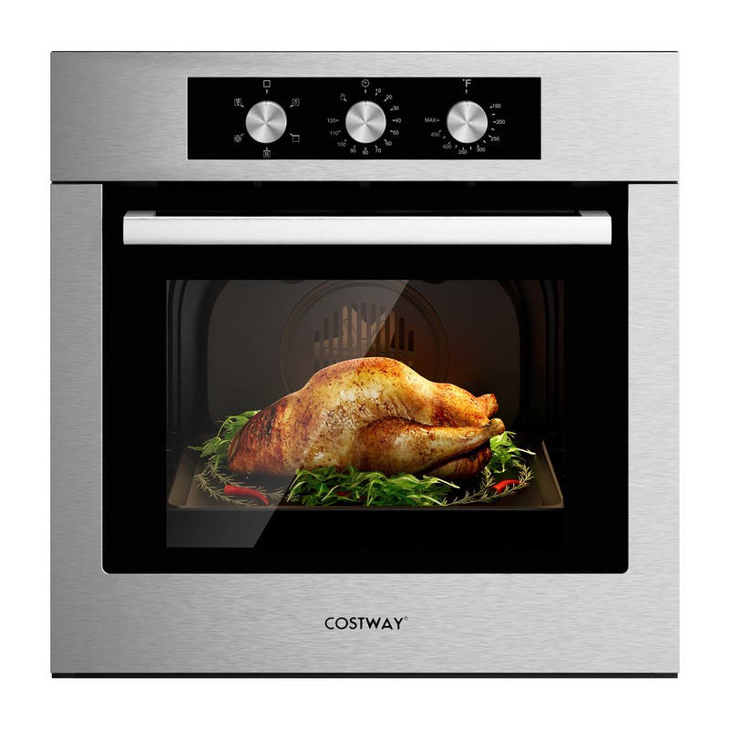 24" Single Wall Oven 2.47Cu.ft Built-in Electric Oven 2300W w/