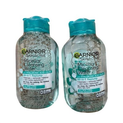 Garnier SkinActive Micellar Cleansing Water Hyaluronic Acid Aloe 3.4oz Set of 2