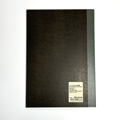 MUJI Notebook A5 Grit 5mm 30 Sheets Dark Grey Made in Japan US Seller