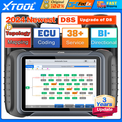 2024 XTOOL Newest D8S Topology Mapping Scanner Auto Diagnostic Tool ECU Coding
