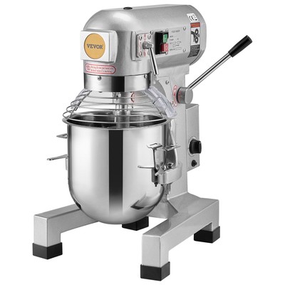 VEVOR Commercial Food Mixer 30QT 3-Speed Stand Dough Mixer 1100W w/ Timer