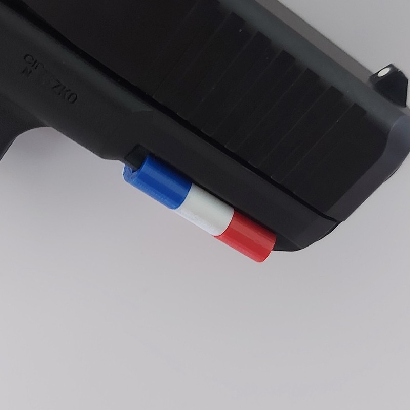 Clips Couvre-Rail Pour Glock France Bleu Blanc Rouge
