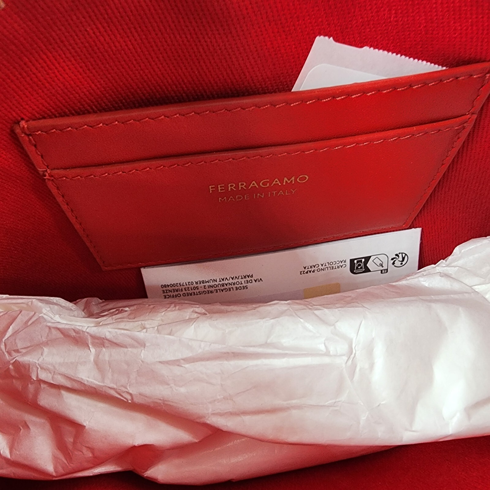 Ferragamo Archive Gancini Camera Crossbody Bag Women's Flame Red Zip Closure - Picture 11 of 22