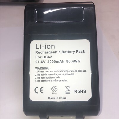 21.6V 4000mah Battery for Dyson V6 DC62 86.4wh Vacuum Replacement EW