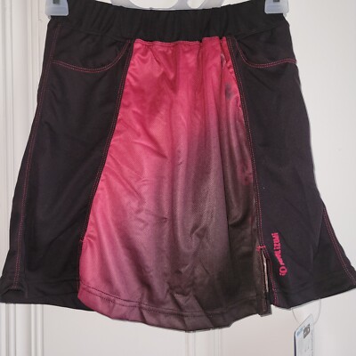 Pearl Izumi Symphony Cycling Skort Skirt Black W/ Red Light Chamois Sz Sm NWT 