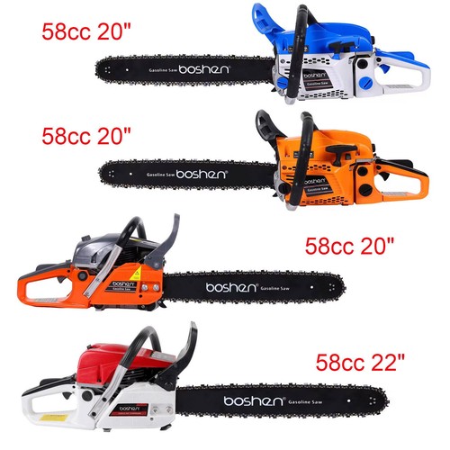 58cc Gas Top Handle Chainsaw with 20" Bar Chain 2-Stroke Engine Cut Tree Wood