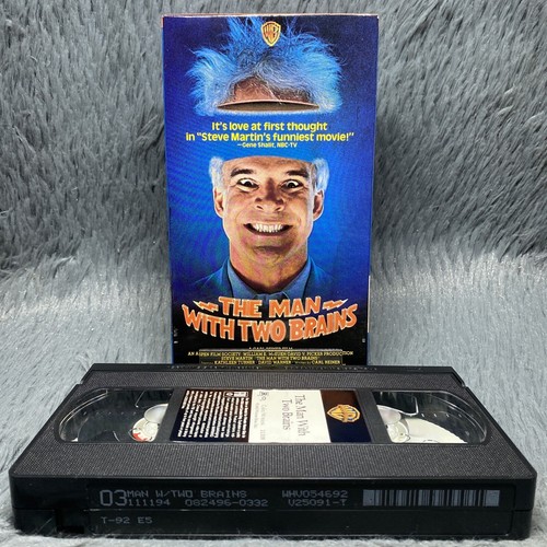 The Man With Two Brains VHS 1986 Tape Steve Martin Kathleen Turner
