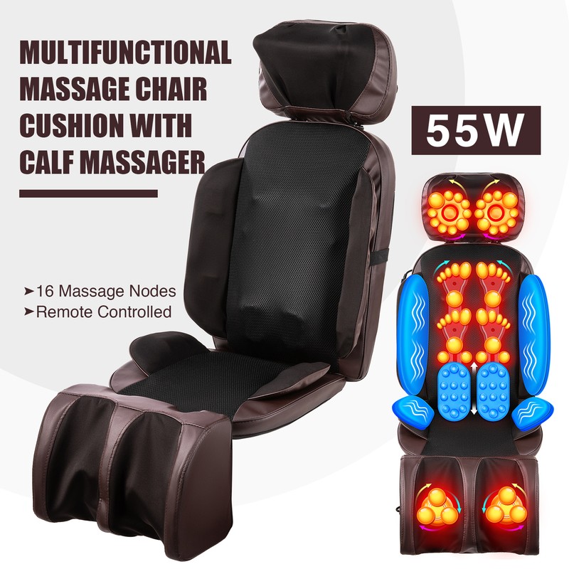 Cushion Leg Massager Shiatsu Pad For Neck Back 16 Nodes