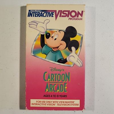 Disney's Cartoon Arcade - View-Master Interactive Vision Program VHS 1988 RARE