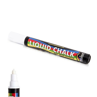 Rainbow Liquid Chalk Marker Pen White - Chisel Tip - Paint on Chalkboard