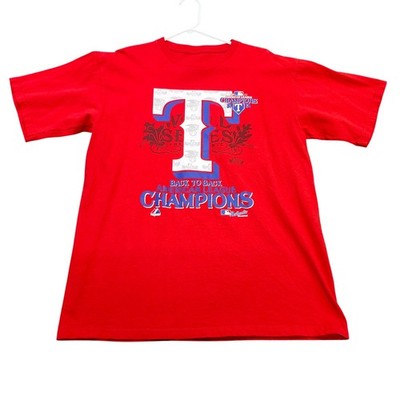 Texas Rangers 2011 American League Champions Red T-Shirt Mens L 8108
